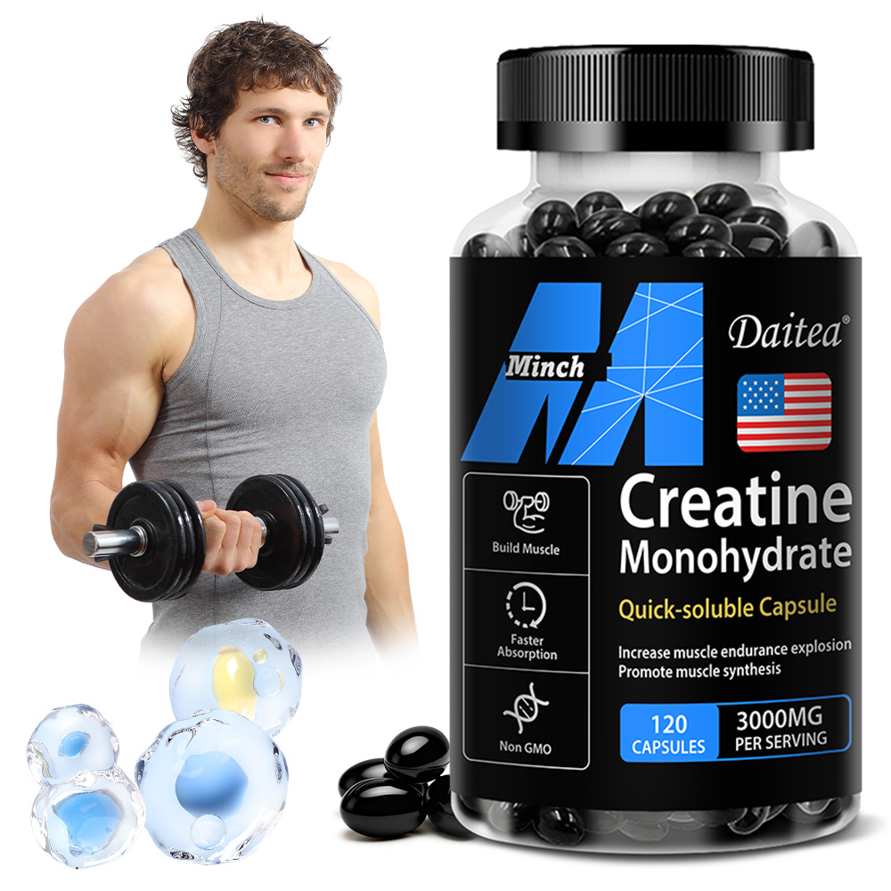 Creatine Monohydrate Powder - Creatine Monohydrate Capsules for Enhance Muscle