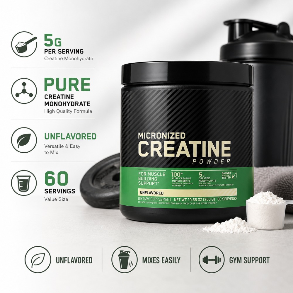 Creatine Monohydrate Powder - Creatine Monohydrate Powder 300g Support Strength