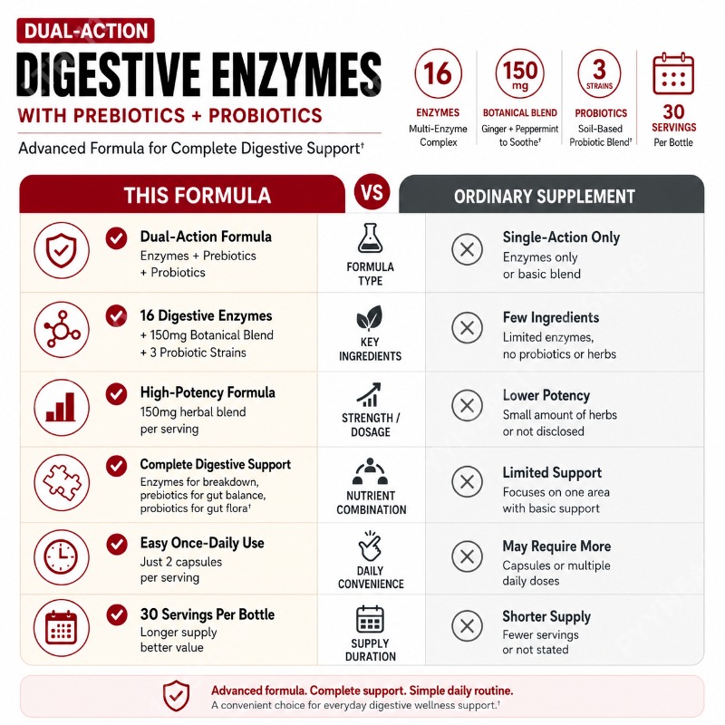 Digestive Enzymes with Prebiot - огляд і ціна Digestive Enzyme Blend
