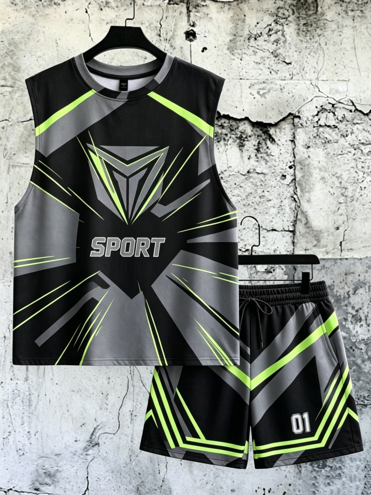 Men's Geometric Sport Print Sl - огляд і ціна Fitness & Nutrition Lab