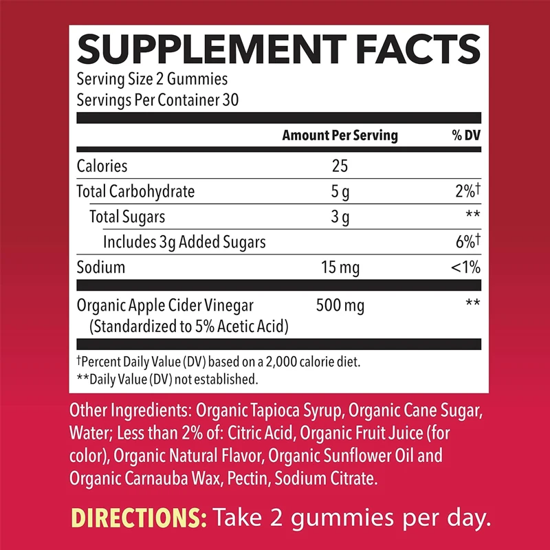 Organic Apple Cider Vinegar Gu - огляд і ціна Apple Cider Vinegar Pill